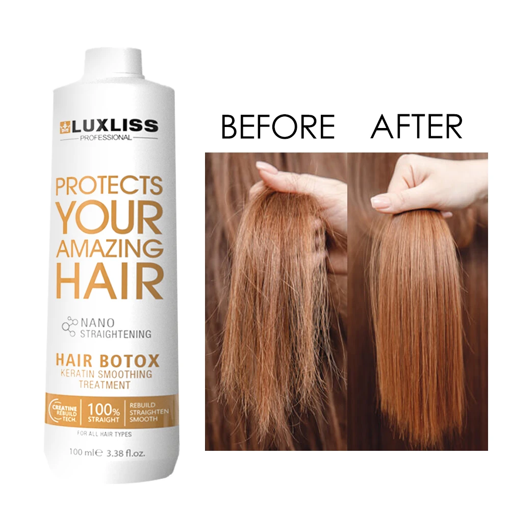 Luxliss Nano Straightening hair botox treatment hair keratin treatment straight hair treatment natural smooth keratin cream