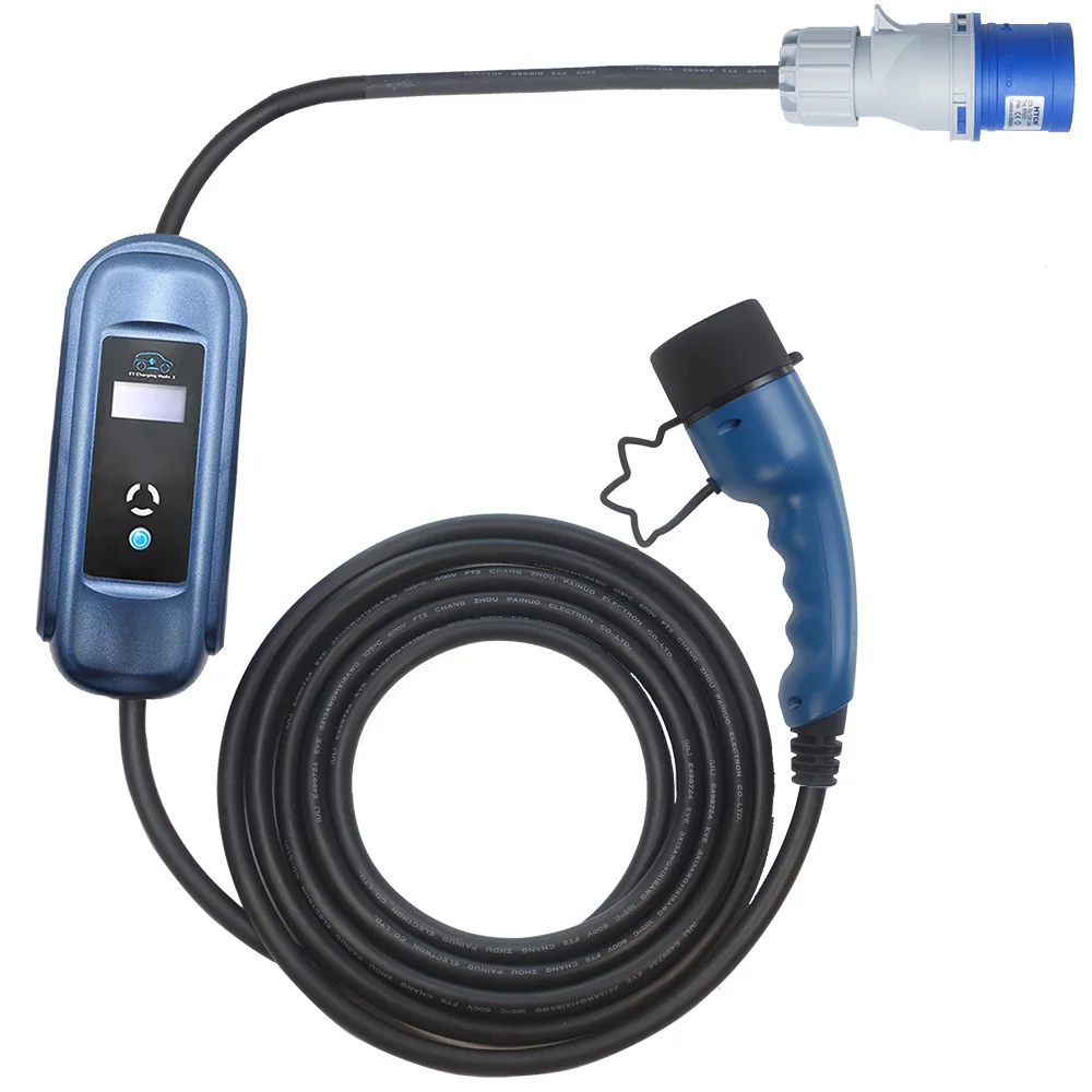 
High Quality Lcd Display Evseor Portable Type 2 Ev Cable Wallbox Ev Charging Station 