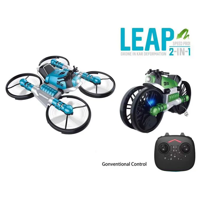 Новейший 2 в 1 2,4G RC мини-Дрон профессиональная навигация светодиодные дроны деформация мотоцикл умные часы управление гравитацией дроны