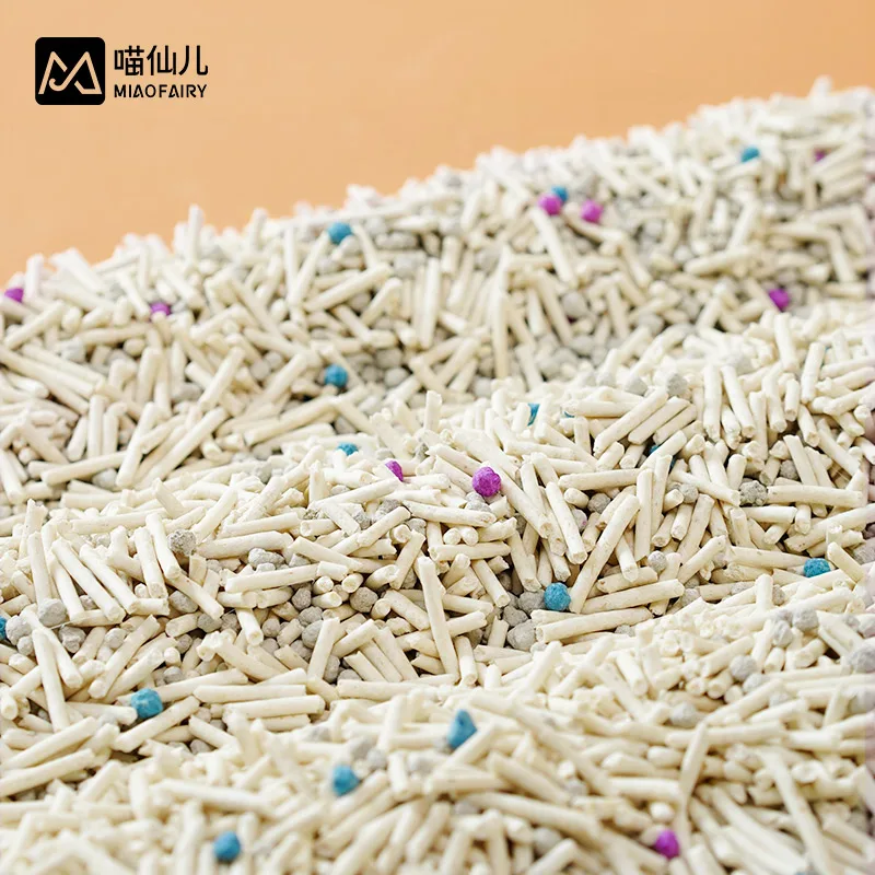 Healthy and clean environment soluble deodorant bentonite tofu mixed cat litter 100% raw materials support OEM