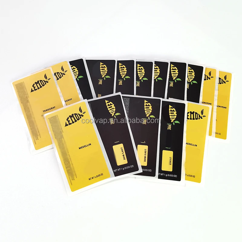 Label customized printed stickers for dry herb flower tube jokes up connected presidential label