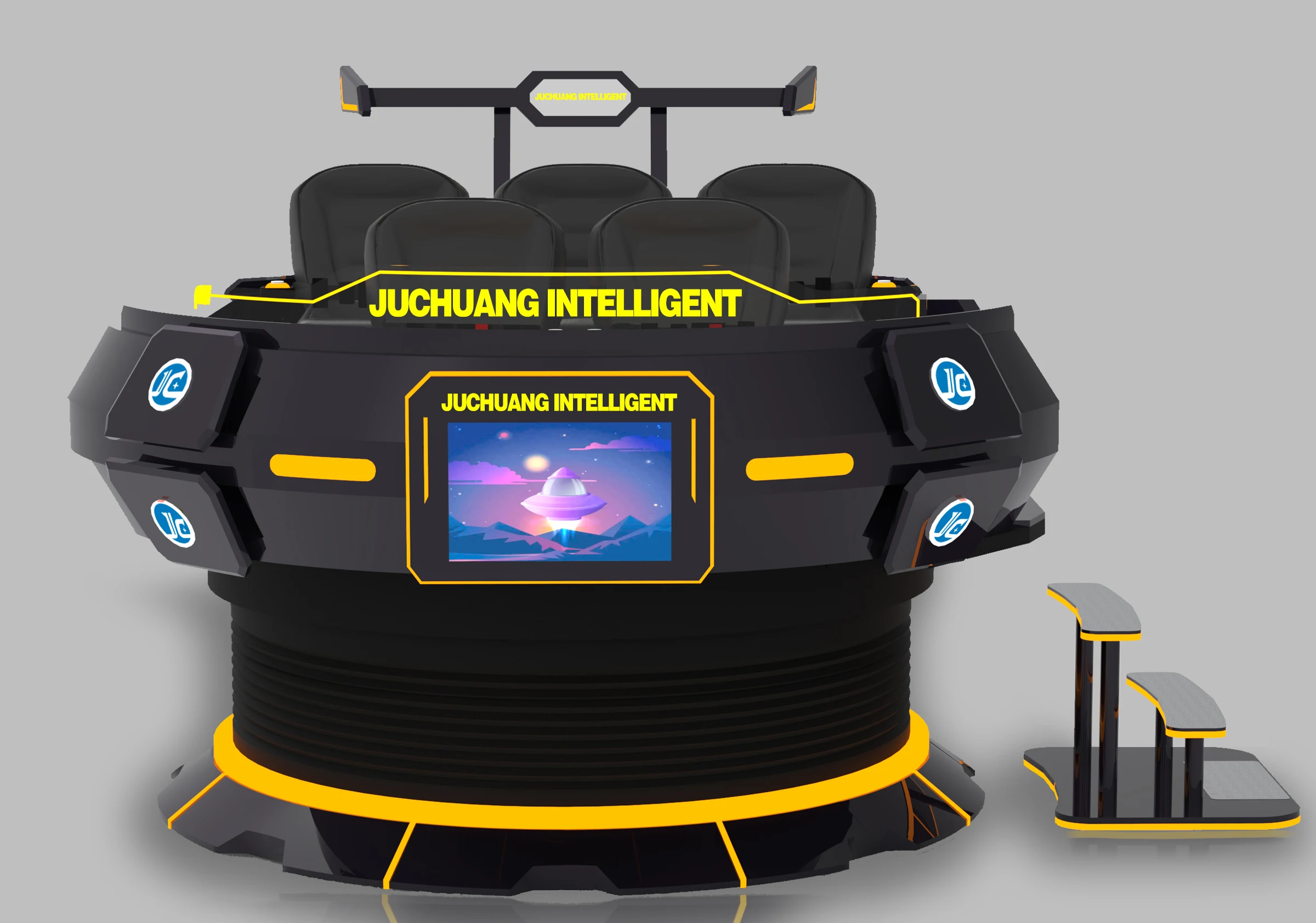Cool Sci-fi Flying Saucer Appearance 360 Degree Flight Simulator Cinema