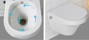 Modern CE Rimless Bathroom Ceramic Toilette Sanitary Ware Toilets Wall Hung Mounted Chinese Wc Suspendu Toilet Bowl