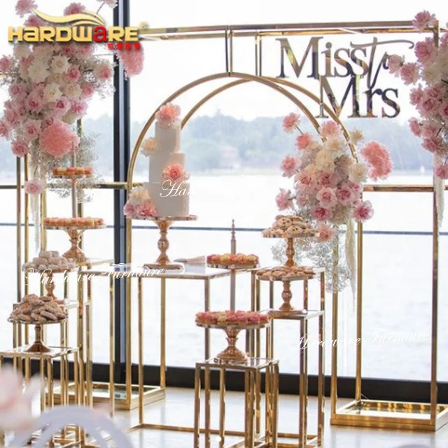 Необычный золотой обруч для свадьбы, дня рождения, Декор, металлический шар, арка, стойка для фона