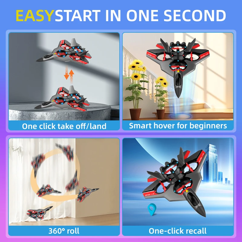 Funny RC Airplanes Toy Kids Remote Control Helicopter Model Toy 2.4G Radio Control Glider Plane Toys