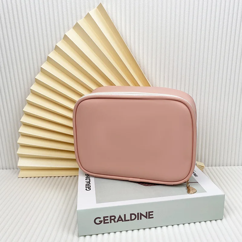 Mattel Pu Leather Custom Travel Makeup Make up Cosmetic Bag Canvas Zipper Bag Zipper Pouch Fashion Polyester Storage Bags Letter