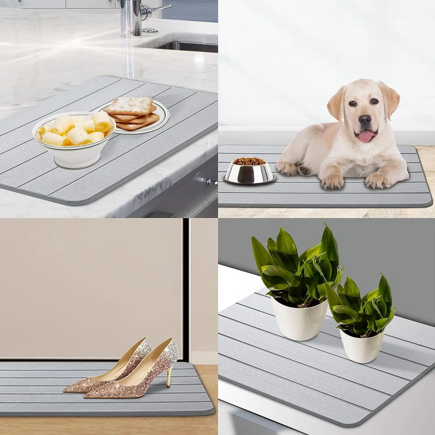 Revolutionary Diatomite Bath Mat : Slip-Resistant, Quick-Drying, and Stylish Pebble Stone Foot Rug for Your Bathroom