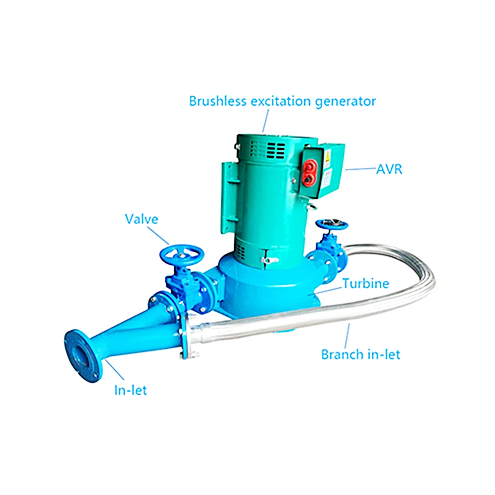 ELEGE 50KW River and Streams Double jet impact type Water hydro Use Mini Size Turbine Hydroelectric Generators 20kw 30kw
