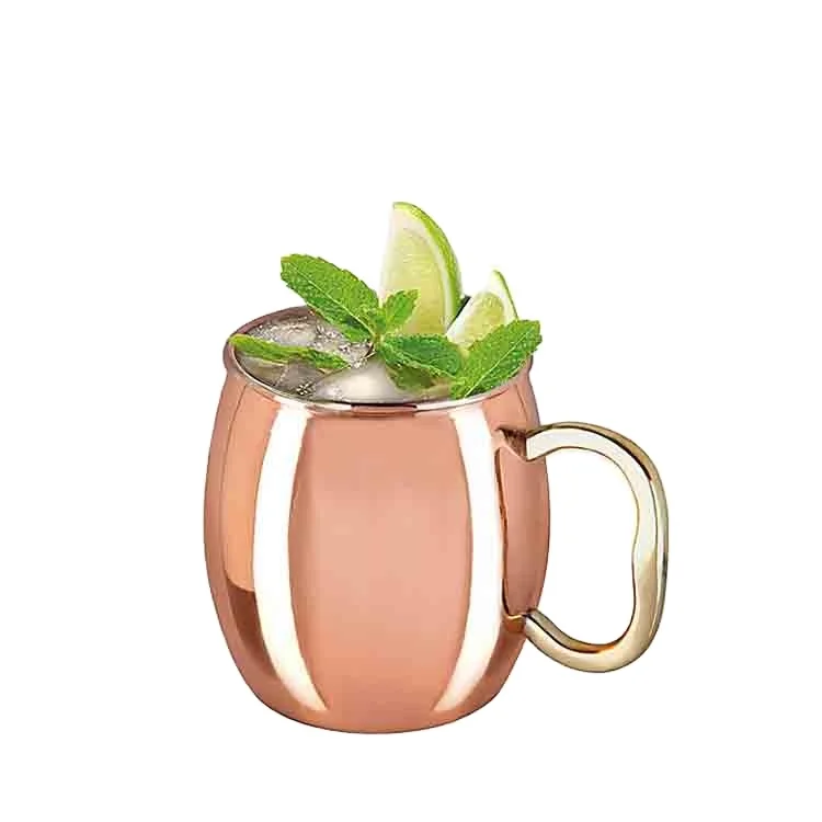 500ml hammered stainless steel antique custom Moscow Mule solid copper beer cocktail mugs with handle