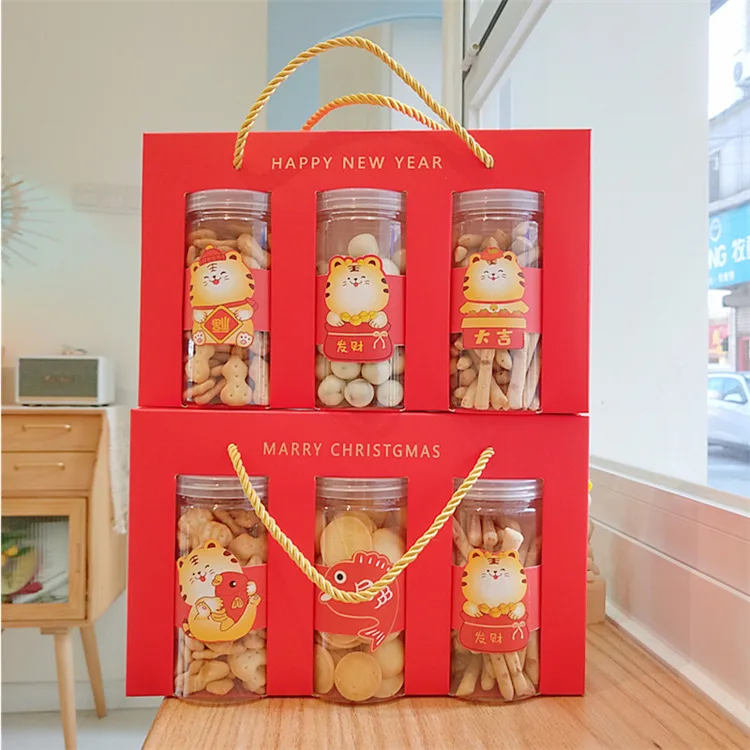 Happy New Year Merry Christmas Biscuit Bakery Cookie package gift box