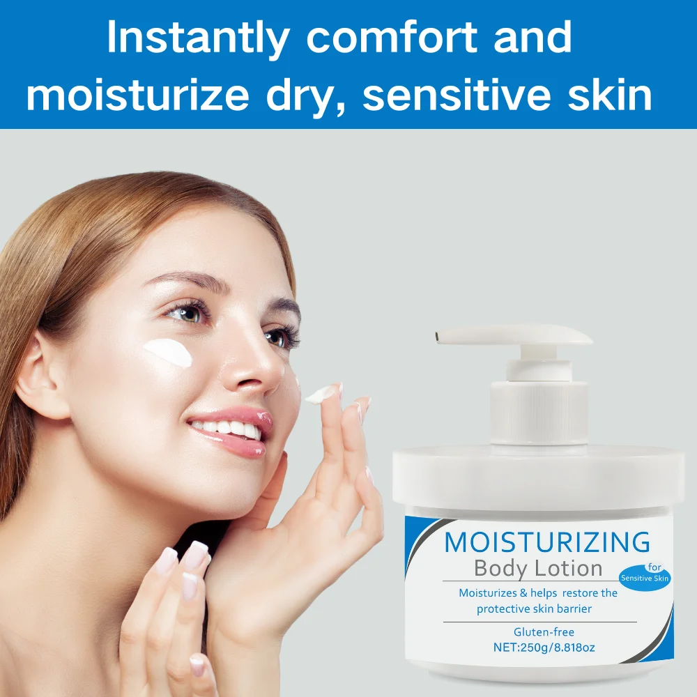 Wholesale Factory Price Skincare 250ml Deep Moisturizing Brightening Almond Oil Body Lotion For Sensitive Dry Damaged Skin