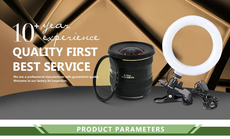 24" Webcam Mount Live Streaming Selfie Light Ring LED Ring Light Stand