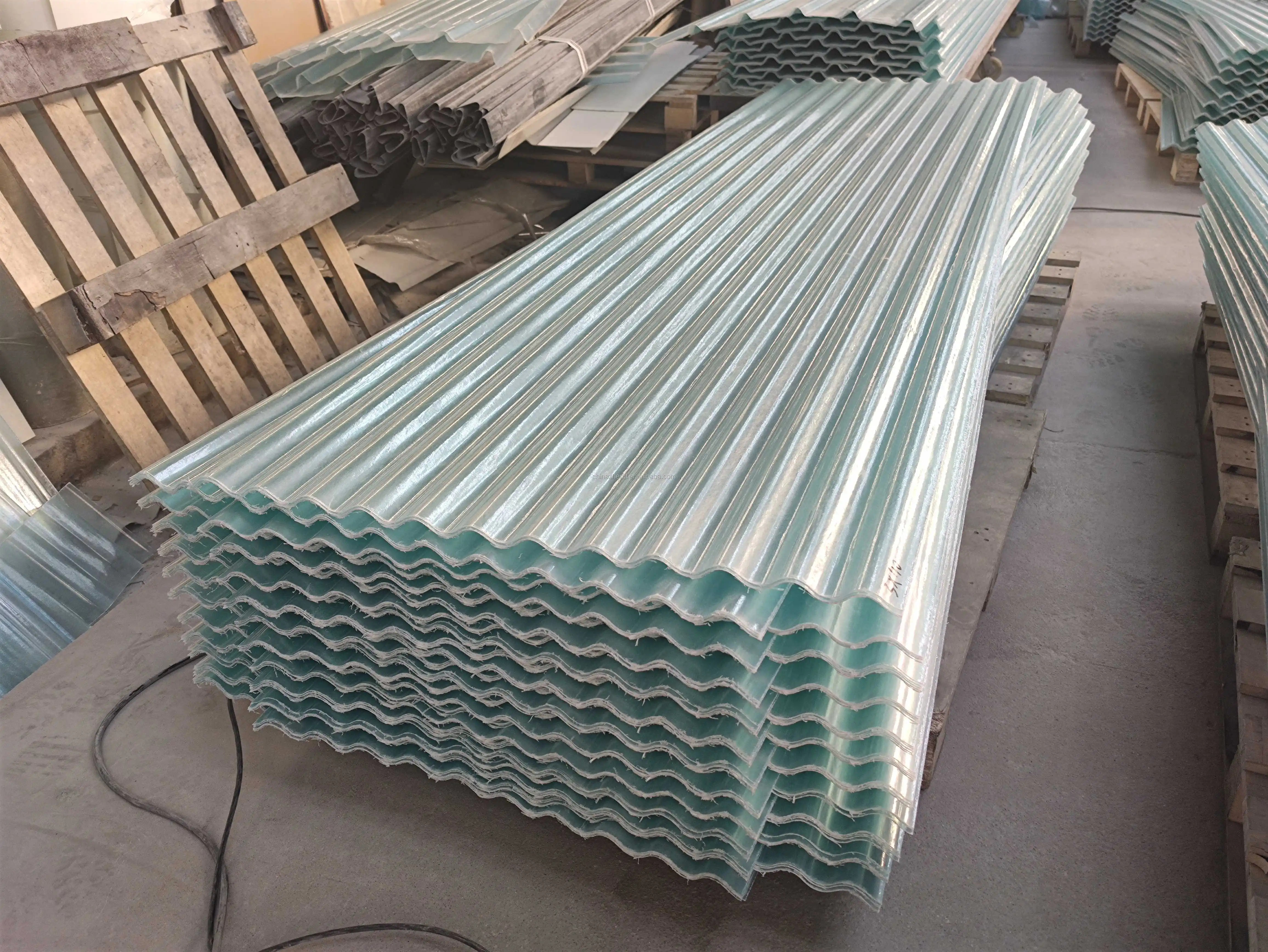 Factory Supplying Translucent Uv Protect Grp Frp Fiberglass Plastic Clear Roofing Sheets For Office Building
