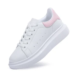 Free Shipping Zapatillas Deportivas Women Microfiber Upper EVA Sole White Sneakers Women Ladies Sneakers Shoes Casual Woman Shoe
