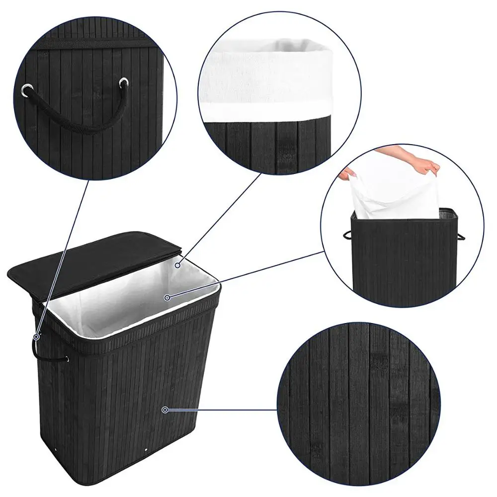 Hot Sale Household Hotel Bathroom Cheap Plastic Squars Modern Laundry Basket