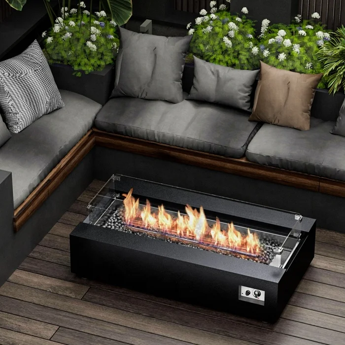 Modern outdoor freestanding metal fireplace fire pit tbale fireplace chimenea