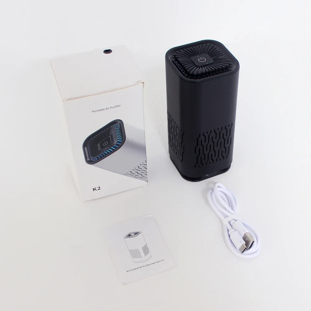 Three Mode H13 Portable Smart Car Air Purifier With Wireless Charging