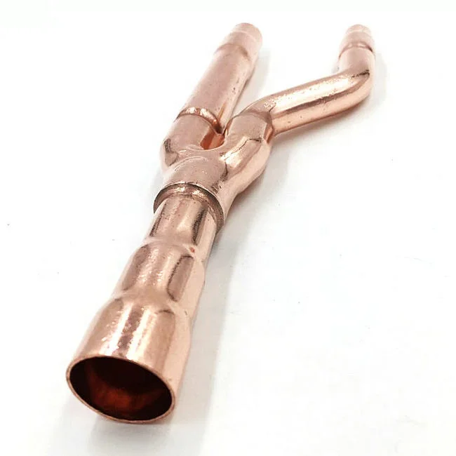 Branch Pipe of Refrigerating Fittings /copper Y branch pipe for Air conditioner