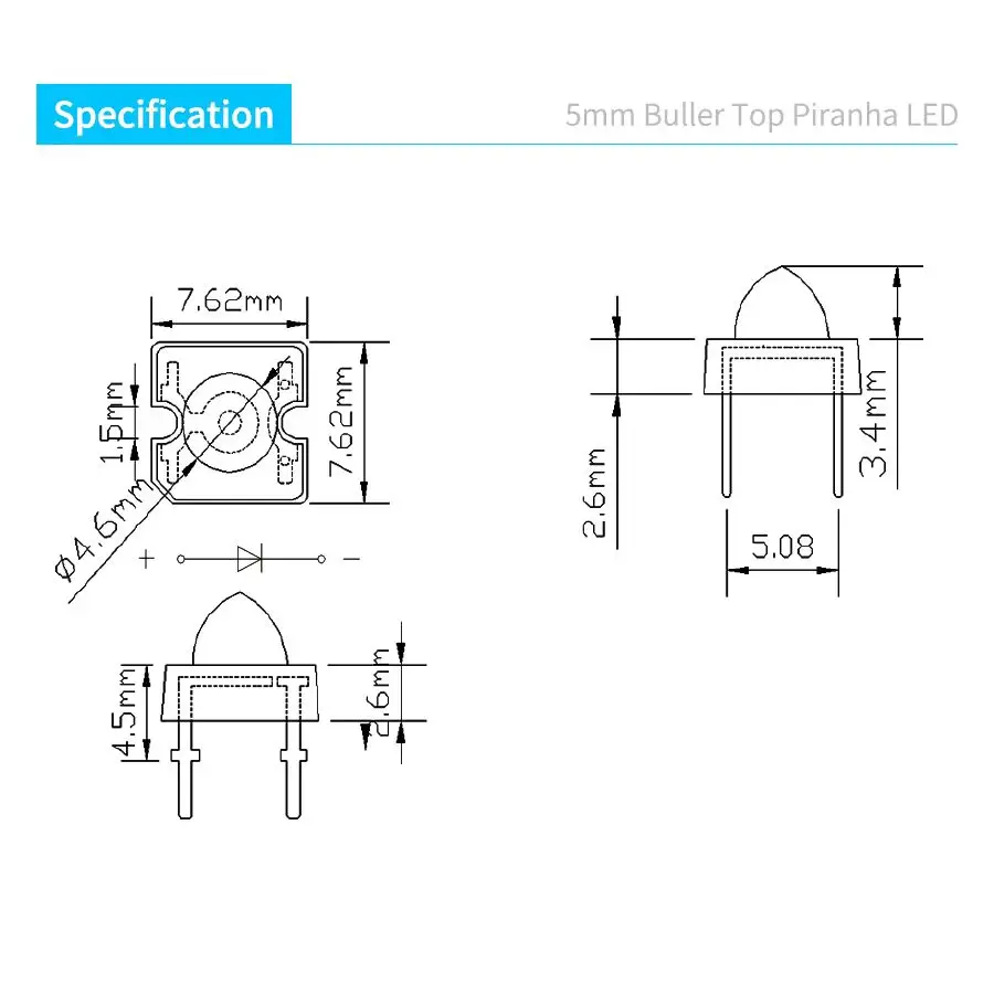 YLL супер поток 0 04 Вт SMD СВЕТОДИОД 5 мм пуля верхняя высокая яркость небольшой угол 15 градусов желтый красный Пиранья для автомобильного освещения