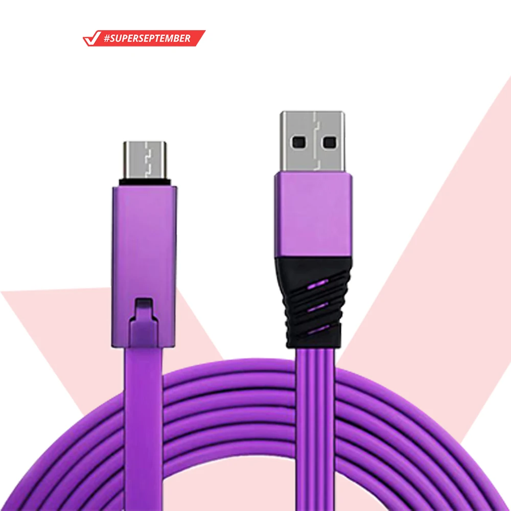 Оптовая продажа 2021 новейший дизайн низкая цена многоразовый Type C USB-кабель для быстрой