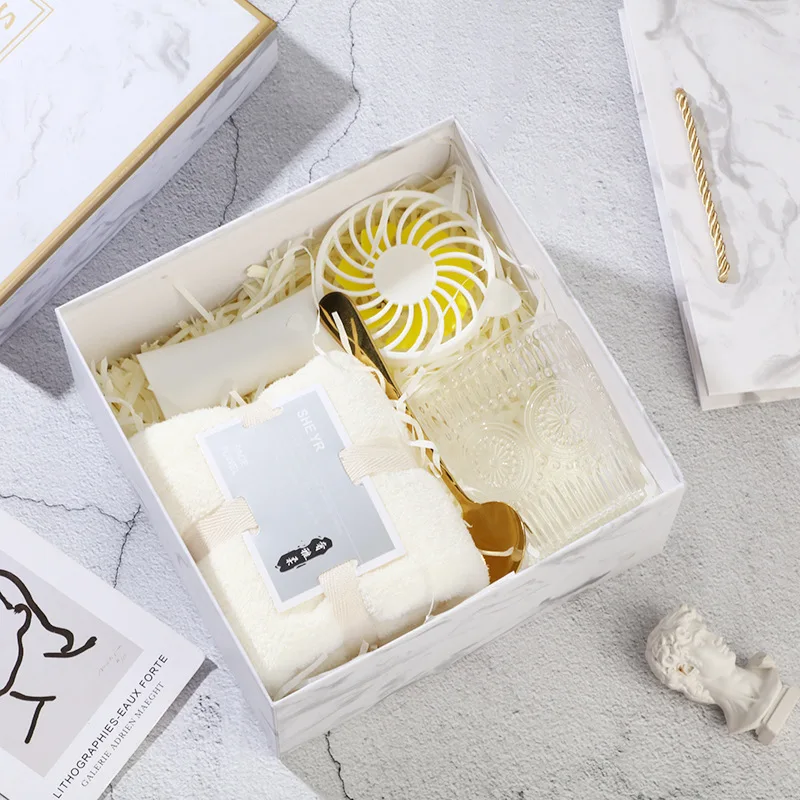 Mothers Day Gift Set With Fans Coffee Mug Towel Umbrella Gift Items