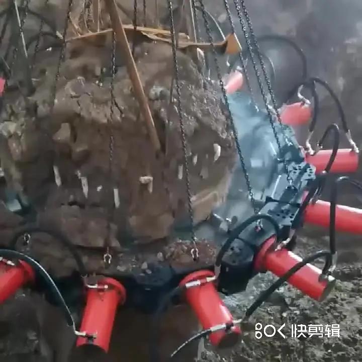 Environmental protection paint safety construction equipment crushing concrete steel bar hydraulic pile breaker