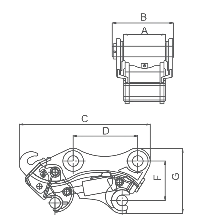 Hot sell quick coupler manual type for mini Excavator U20 For Europe
