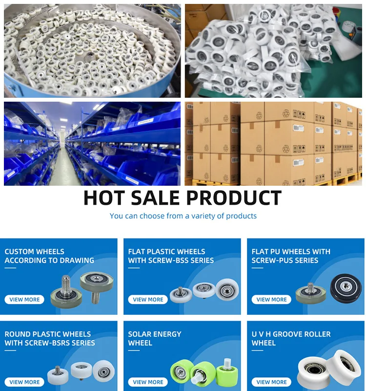 SEMEI PU 4x16x5mm Bearing Roller Small Pulley Wheels Manufacturer Polyurethane Rubber Groove Coated Roller With 604 608 Bearings