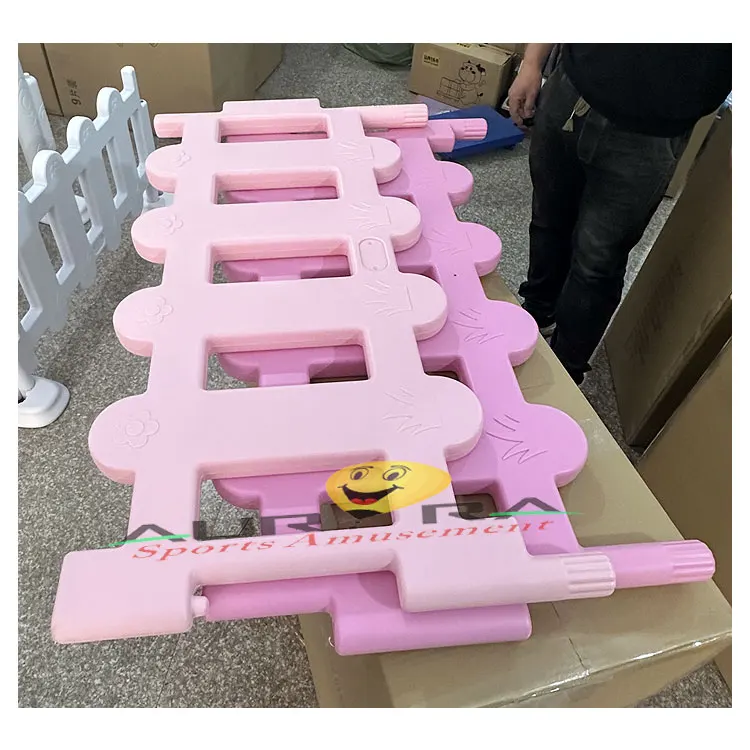Wholesale Commercial Grade Indoor Rainbow Color Playpen Gate Soft Play Fence For Kids Plastic Fencing