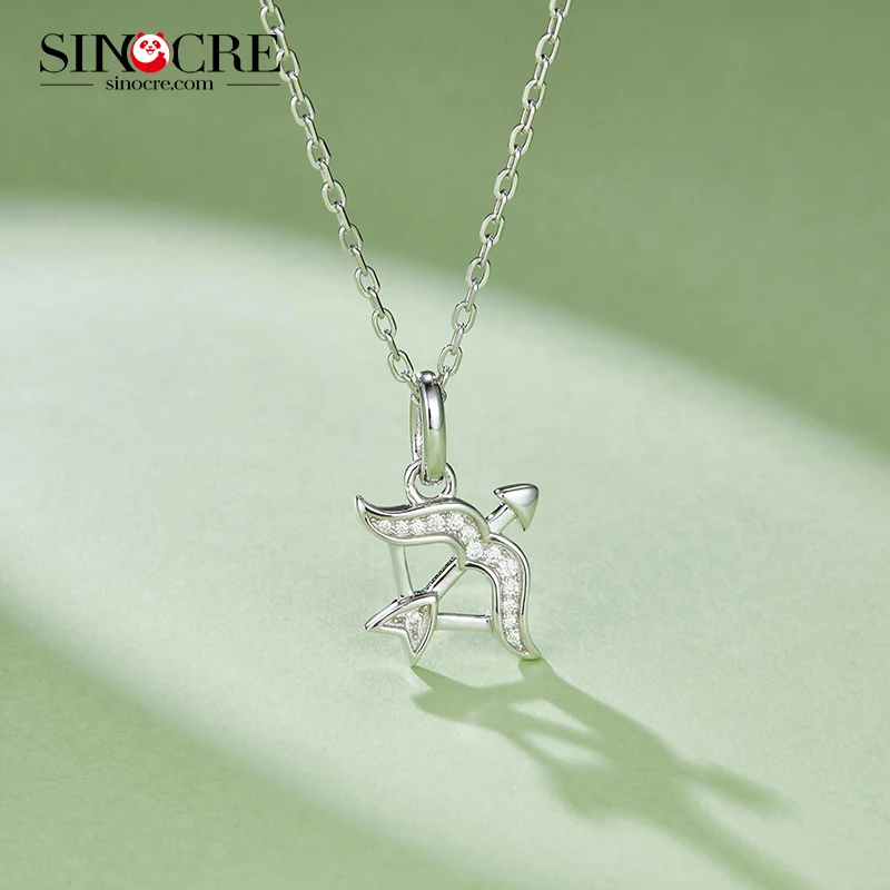 SINOCRE Reputable Dealers S925 Silver Cute Men Moissanite Pendant Sterling Choker Necklace Dainty Zodiac