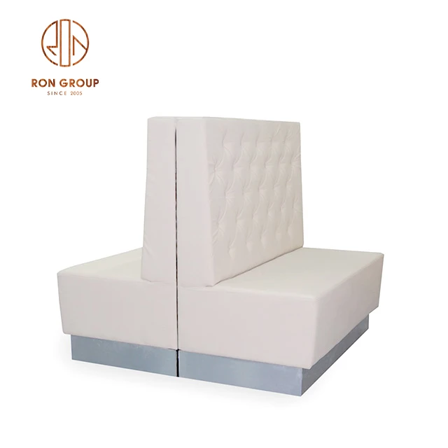 Wholesales Banquet Hotel Commercial Furniture White Color Fabric Dining Room Chair Cafe Single Seating Leisure Restaurant Booths