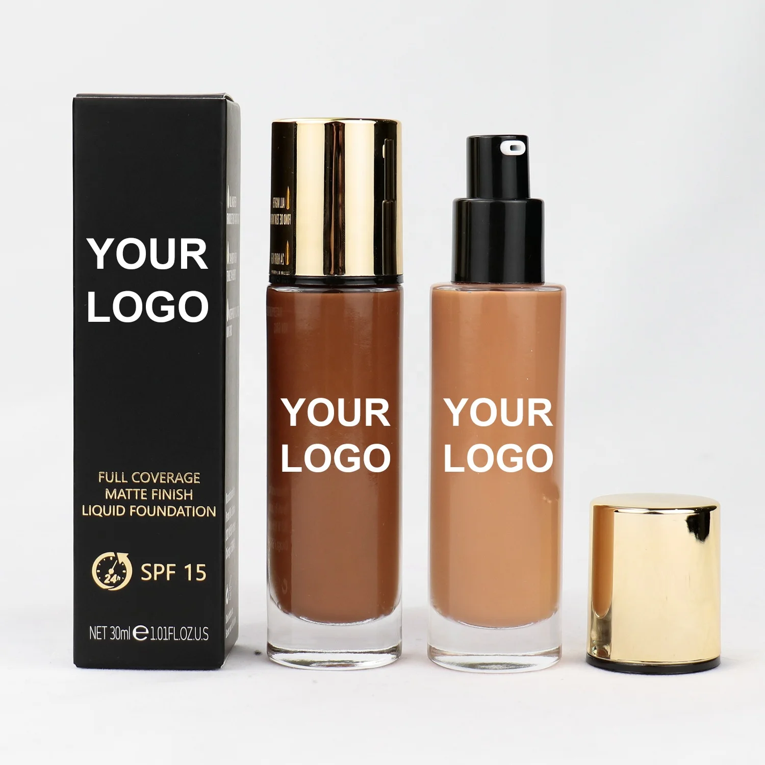 2021 New arrival waterproof whitening liquid foundation private label face shop foundation