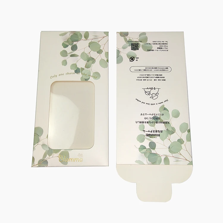 SENCAI Custom Design Printed Paper Envelope With Clear Window Nail Art Stickers Paper Packaging Bag