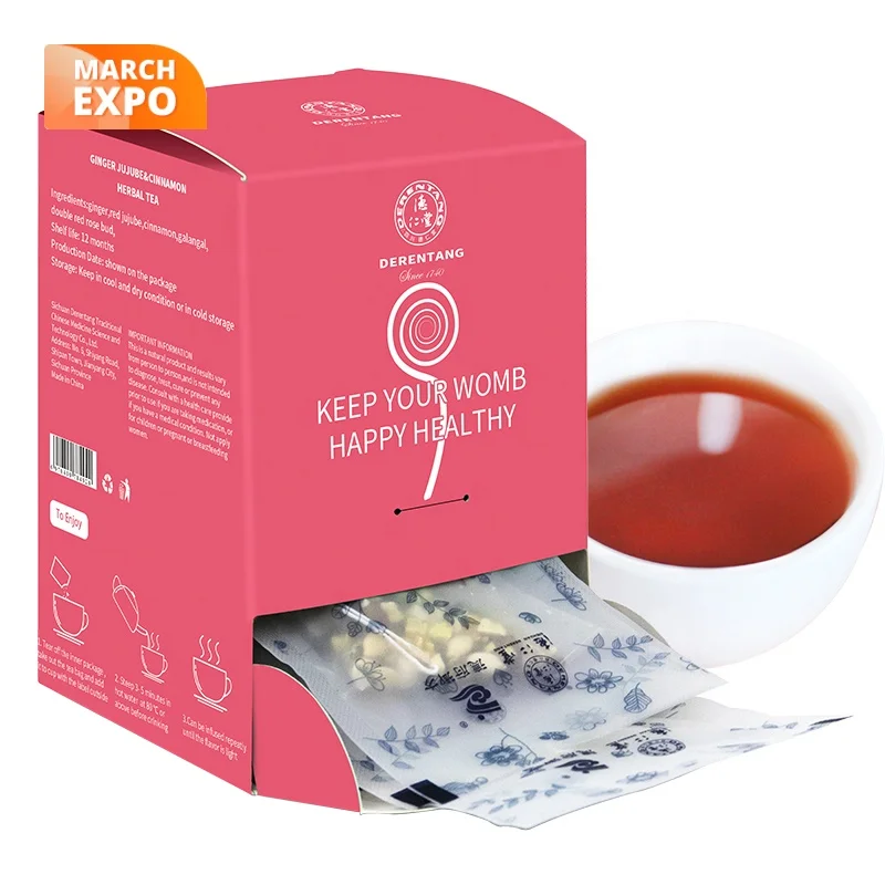 
China tea Red rose flower tea dried jujube ginger mixed tea bag for womb health 