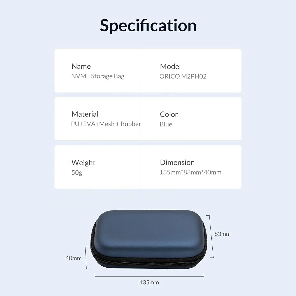 Custom Hard Protective EVA Tool Case for Dual/Single Slot M.2 NVMe/SATA Enclosure M.2 SSD Drive Bag