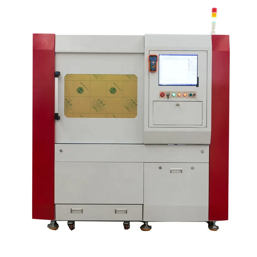 high precision gold aluminium silver laser cutting machine 1000W fiber laser 600x800mm