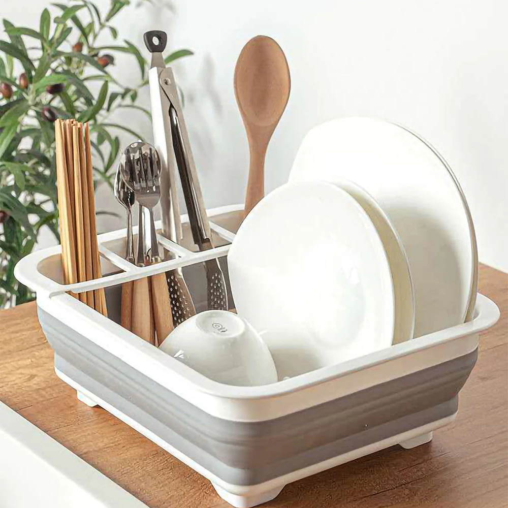 YIDE Over PP+TPE Plastic Single Layer Dish Rack Drying Plastic Kitchen Storage Rack for Kitchen