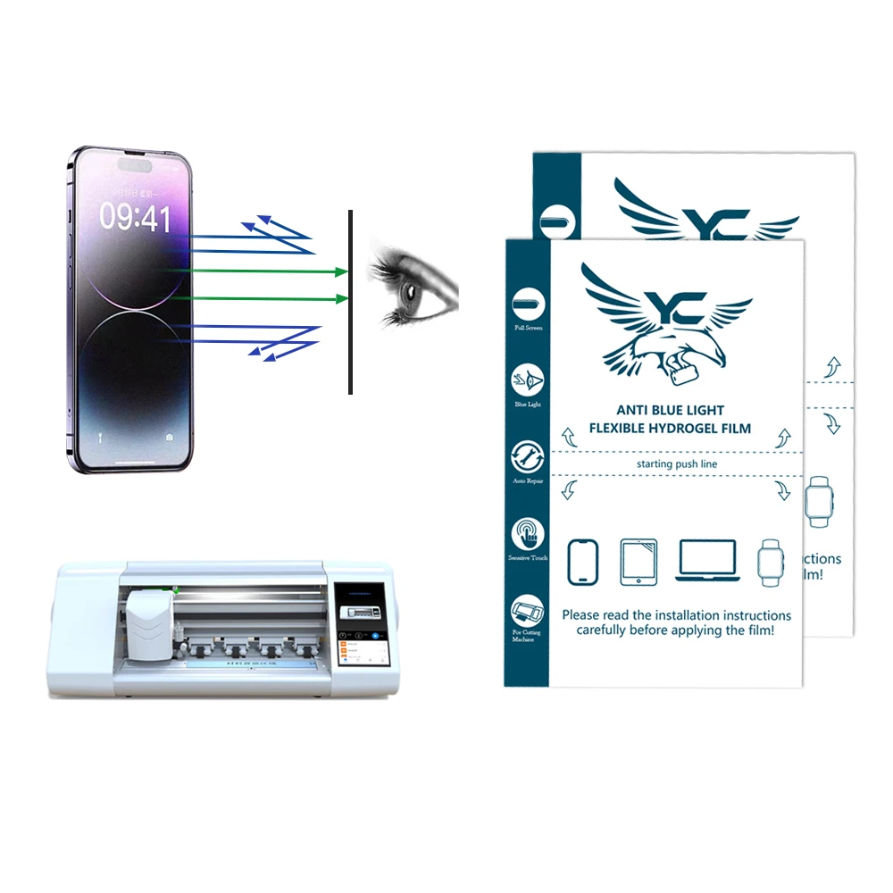 Best Manufacturer Waterproof Anti Blue Light Matte Cutting Film For Any Cell Phone Model Cutting Screen Protector Sheet