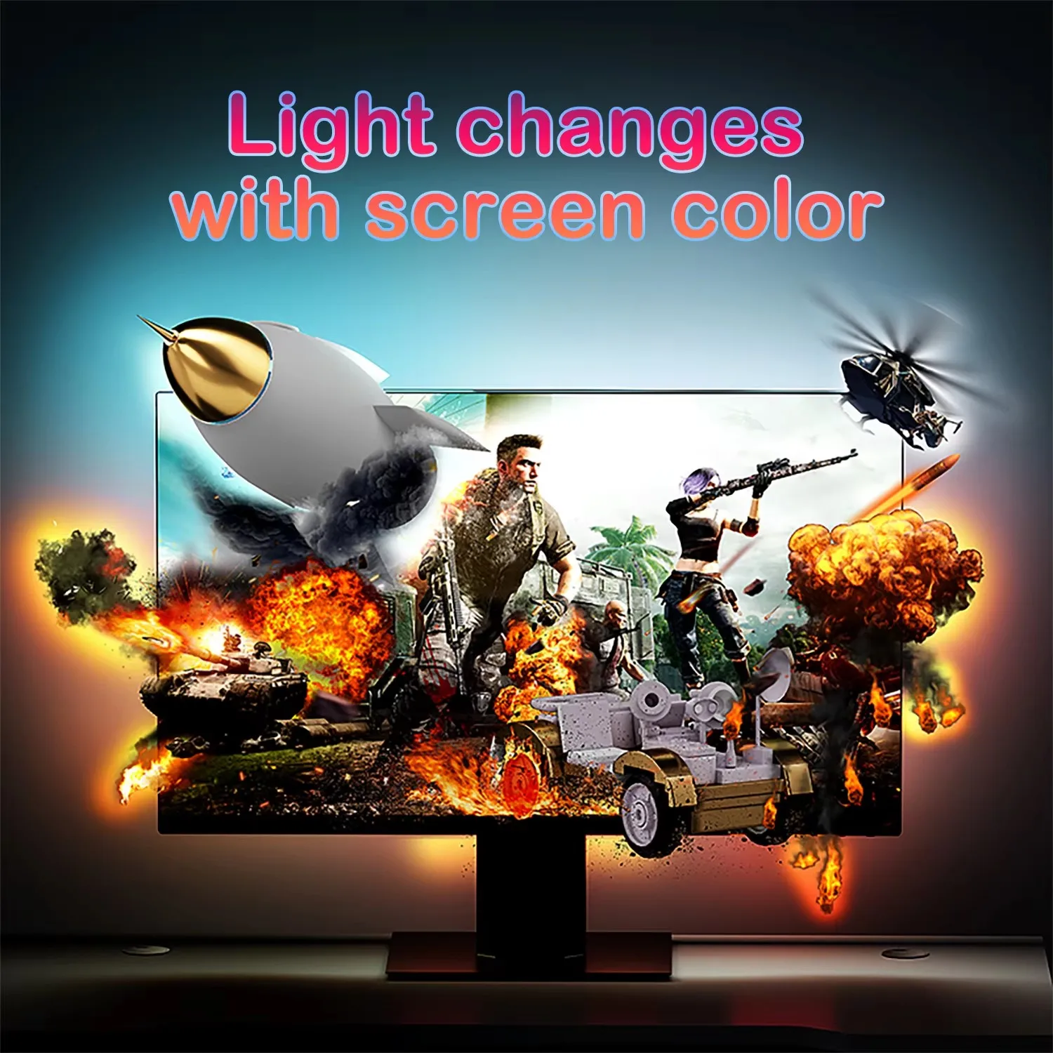 Smart Games Ambient LED Strip Lights Computer Sync Light Strip Monitor RGB Screen LED Backlight For Gaming Room Atmosphere Decor