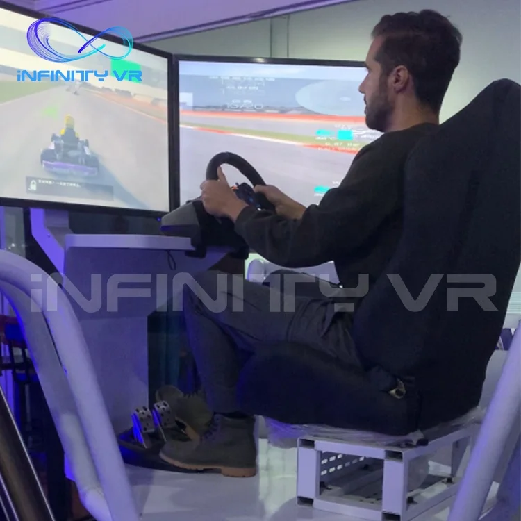 Popular 1 Player Driving Simulator Car 6 Dof 3 Screen Racing Game Dynamic Motion Platform Gaming Machine Racing Car