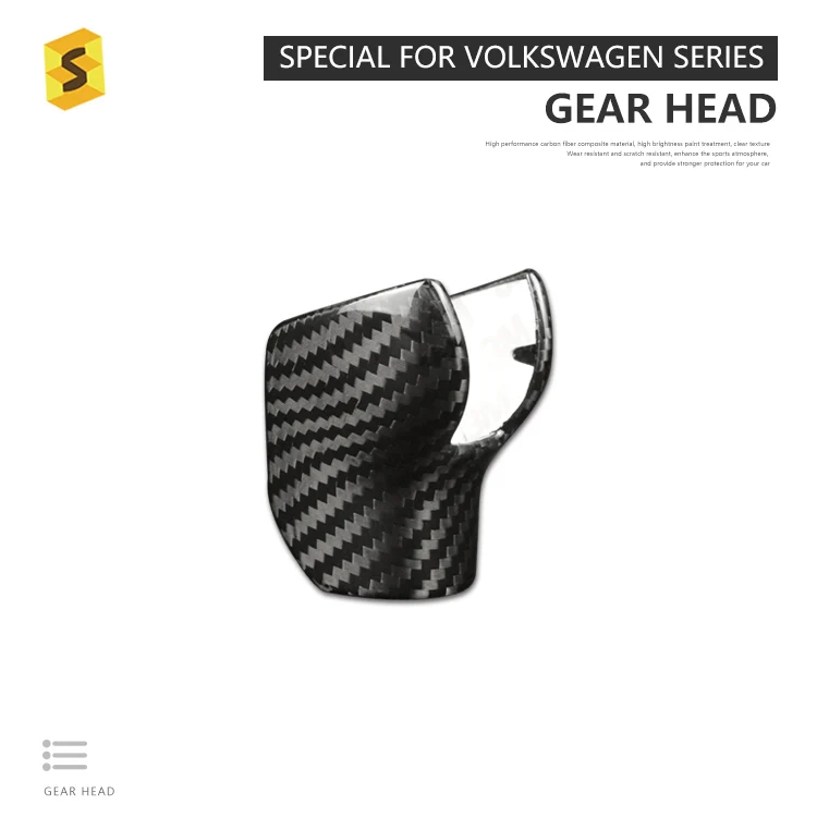 Es Carbon Fiber Interior Accessories POLO T-Cross Gear Shift Knob For VW 2019+