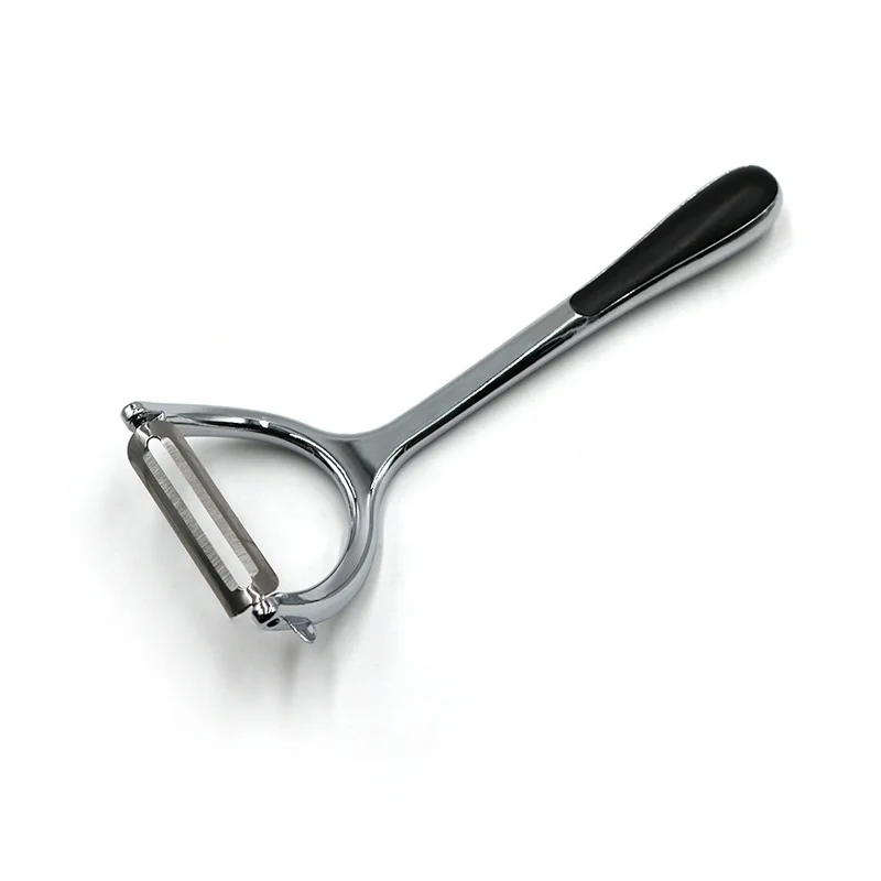 Stainless Steel Blade Potato Y Zinc Alloy Peeler Vegetable Peeler for Fruit with Rubber Painting Handle