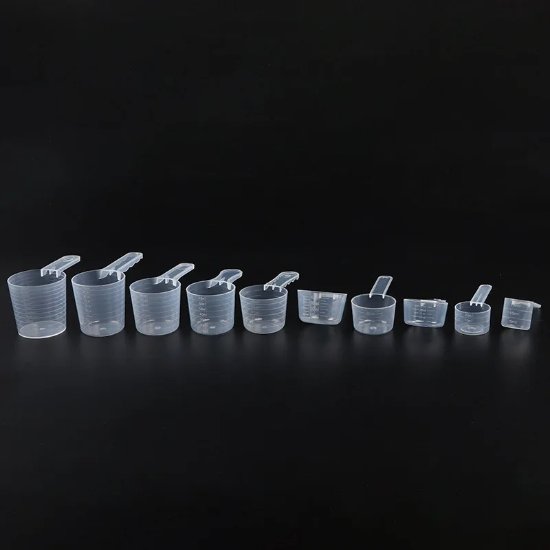 Clear measuring spoon with scale for liquid or powder  food grade PP spoon new product ideas 2024