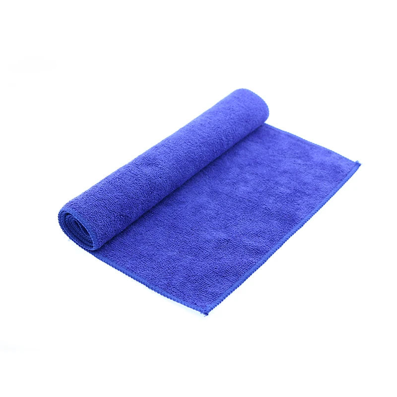 Ready stock wholesale 340gsm 30x70cm blue/purple/grey car wash drying microfiber towel