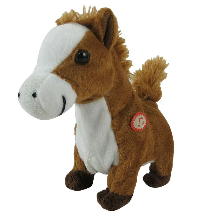 Movement Plush Toy Horse Walking And Singing Musical Horse Kids Plush Toy