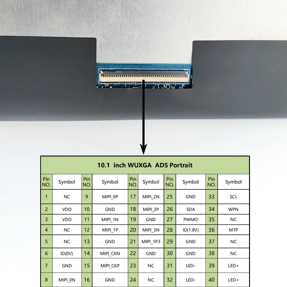 LCD display solution customization High Brightness 10.1 Inch MIPI 1200*1920 IPS TFT :CD Panel