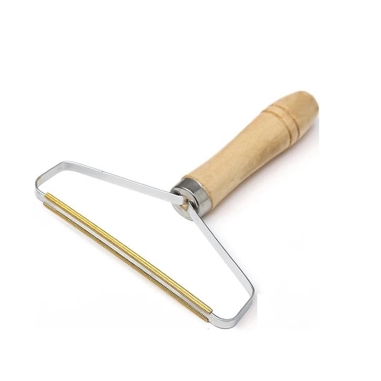 K & B wholesale Double Side wooden handle Fluff Lint Remover Fabric Shaver