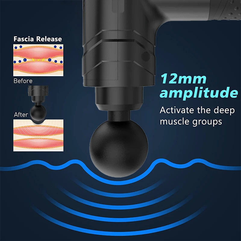 Customized Logo 20W Big Power Small Gun Massager Myofascial Deep Relaxation Equipment 30 Speed Touch Screen Massage Gun