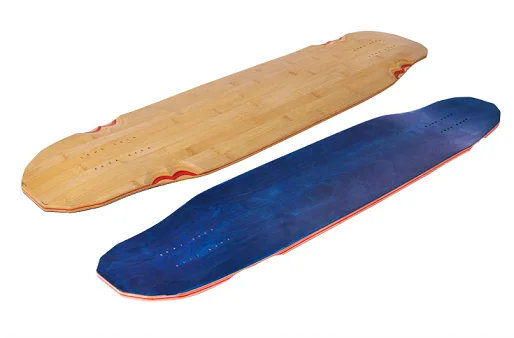 OEM Customized Long Patch Board 4 wheel  bamboo fiber glass and carbon fiber longboard