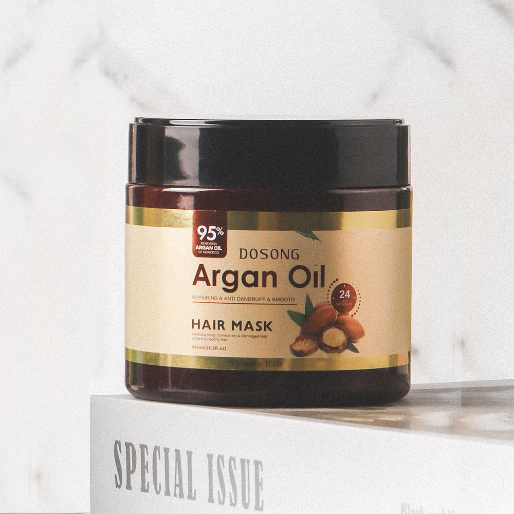  Wholesale Private Label Custom Logo 100% Organic Argan Oil Hair Mask For Dry Or Damaged